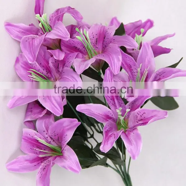 Artificial Lily Type and Oriental Lily Variety Silk Flowers photo-4