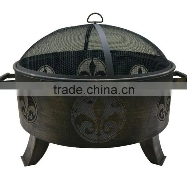 24.5" Fleur de Lis Fire Pit