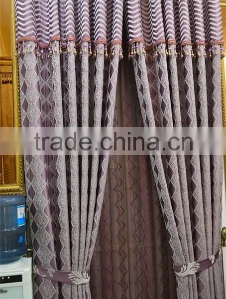 Home Textile Curtain Thermal Jacquard Curtains Ready Made