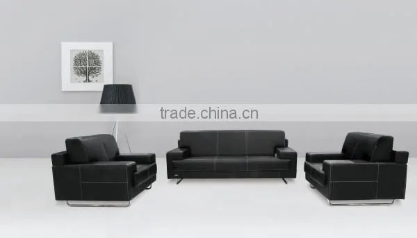 Genuine Cow Leather Salon Sofa Big Corner Chinese Furniture Import