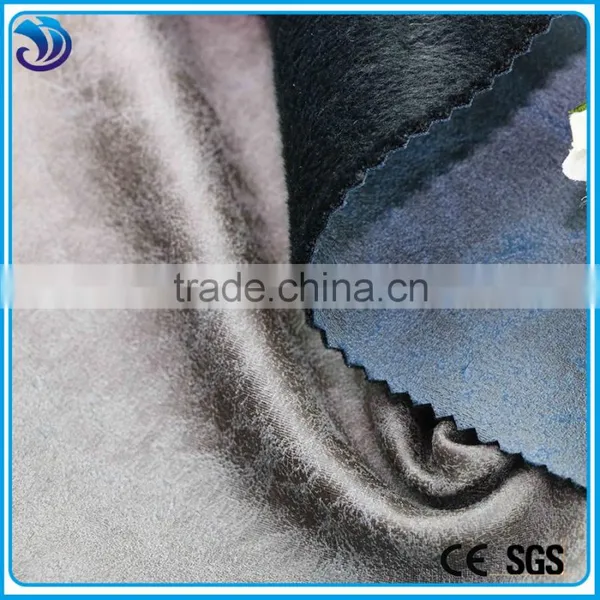 Wholesale Hot Stamping Suede Bonded Feather Fabric for Garment photo-3