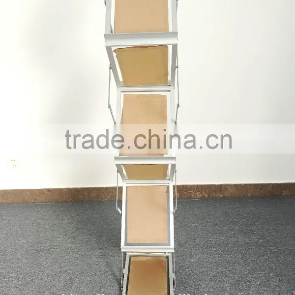 High Quality Exquisite Standard Convenient Aluminum Catalogue Shelf Model FT With Acrylic or Wooden Tray
