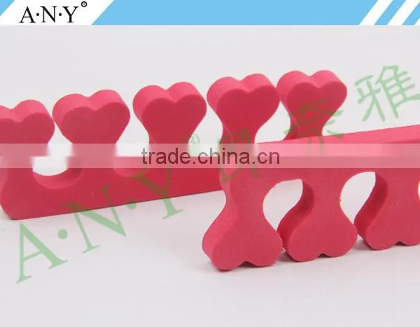 Professional Nail Art Tool Red Sponge Toe Separator Heart Shape photo-5