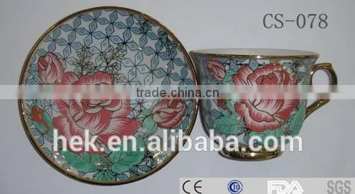 Porcelain , Full Decal , Cup/saucer Set photo-6