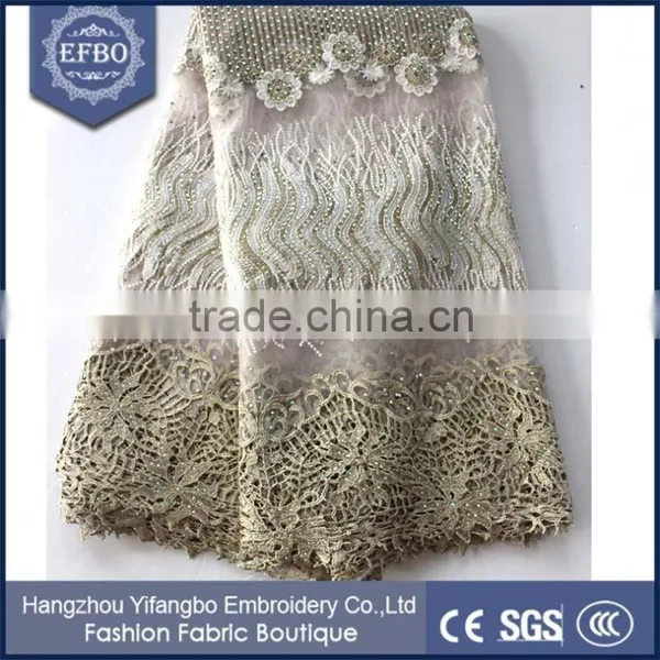 Fashion Style Indian Wedding Embroidery Lace Fabric the Factory in China photo-4