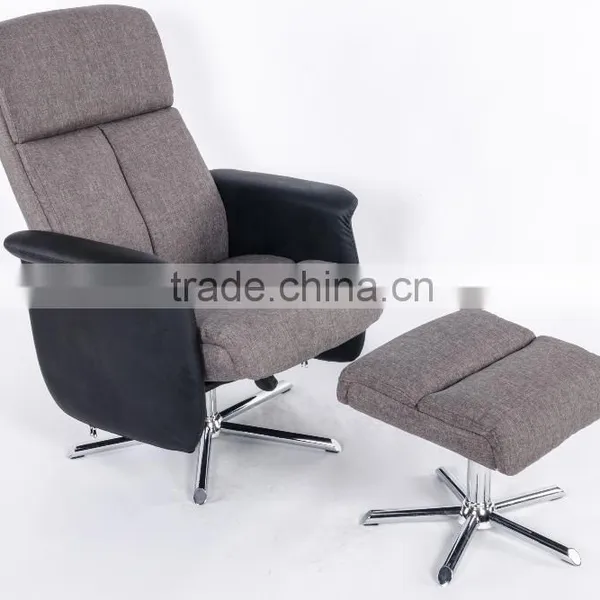 Hot Selling Extensible Fabric Recliner Chair With Ottoman NV-2771