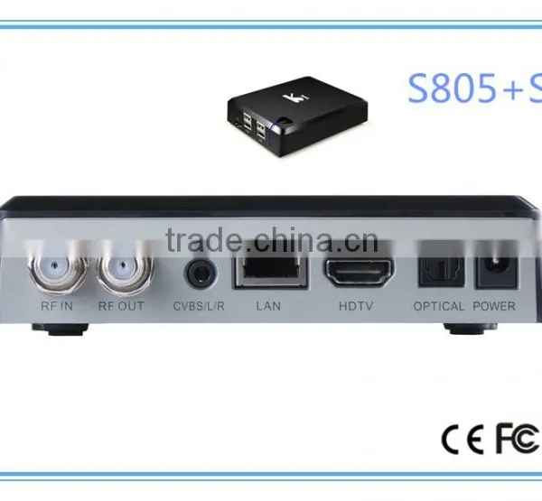 Android 4.4 Smart TV Box S805 DVB-S2 8G Hybrid Set Top Receiver Box Wifi Satellite TV Set Top Box