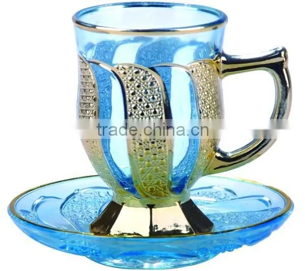 Golden Tea Cup and Saucer Set photo-2