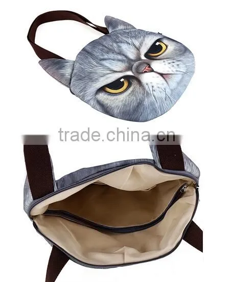 3d Cat Face Tote Bags photo-5