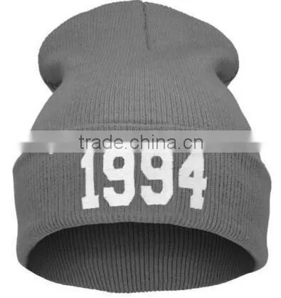 New Hip-Hop Men's Men Women Unisex Cap With 1994 Pattern Beanies Winter Cotto