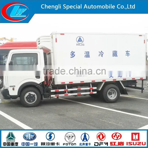 Live Fish Transport Refrigerated Cargo Trailer Donggfeng Referigerated Box Van 4*2 Refrigerated Box Car photo-3