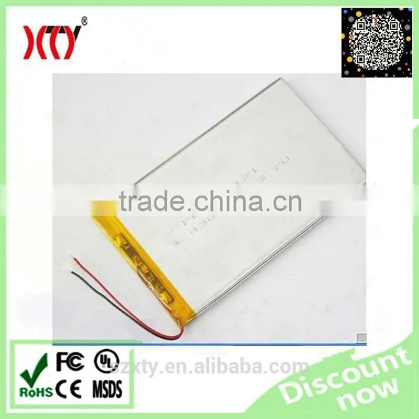 High performance XTY501235 lithium polymer battery 3.7v 170mah