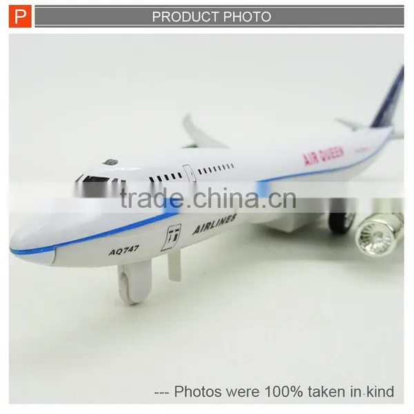 Pull Back Metal Model Plane Die Cast Toy With Light&music photo-2