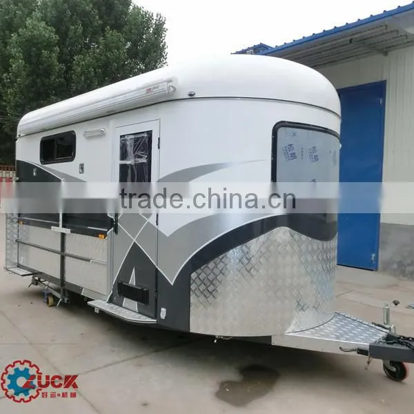 Luxury 2 Horse Camping Horse Float With Caravan Door photo-3