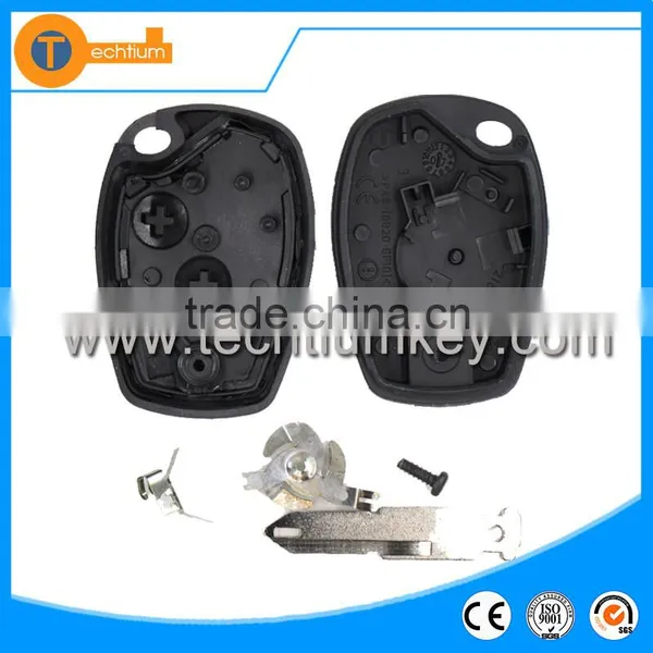 2 Button Remote Car Key Blanks Wholesale With Logo and Uncut Blade Key Cover Shell Fob for Renault Logan Clio Sandero photo-3
