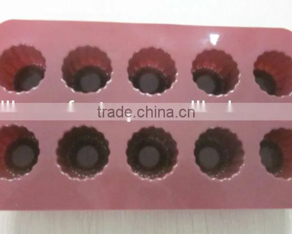 Silicone Pudding Chocolate Mold,10-cavity Silicone Sugar Paste Mould photo-2