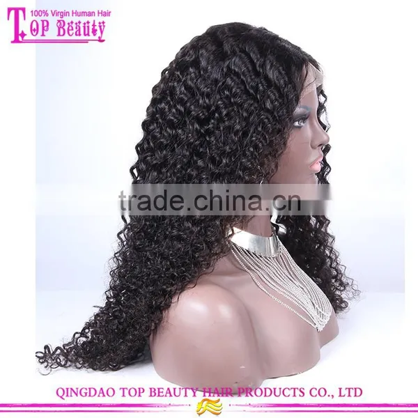 Wholesale Stock 26 Inches Lace Wig Human Hair Virgin Brazilian Kinky Curly Full Lace Wig photo-2