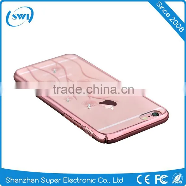 360 Degree Full Protective Case for IPhone 6/6 Plus Electroplating Crystal Dimond Hard PC Back Cover photo-4