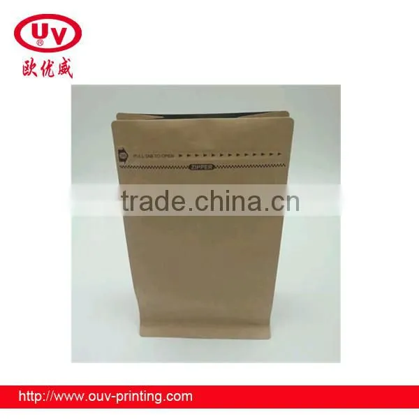 Brown Kraft Paper Flat Bottom Coffee Bag With Valve photo-3