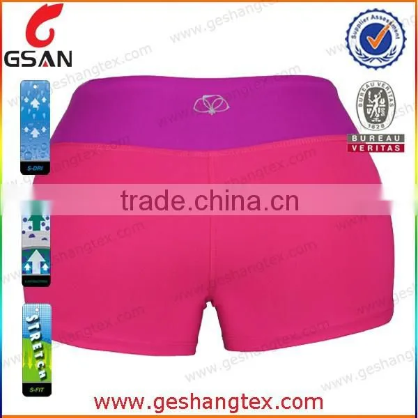 86% Nylon 14% Spandex Dry Fit Custom Women Compression Shorts photo-3