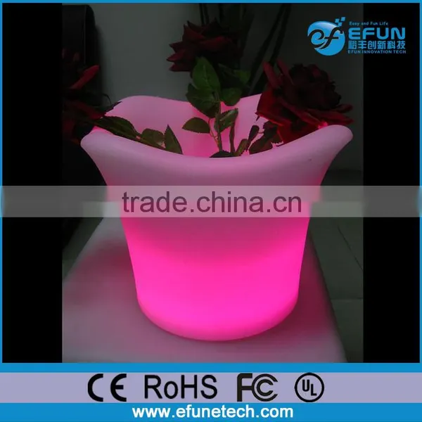 2015 New Design Multiple Color Remote Control Led Lighted Plastic Flower Vase photo-5