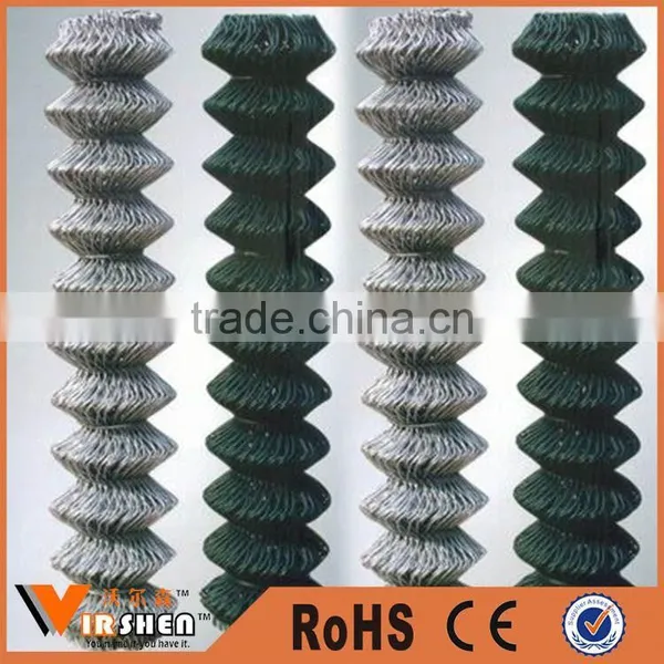 Galvanized PVC Coated Chain Diamond Wire Mesh Fench photo-2