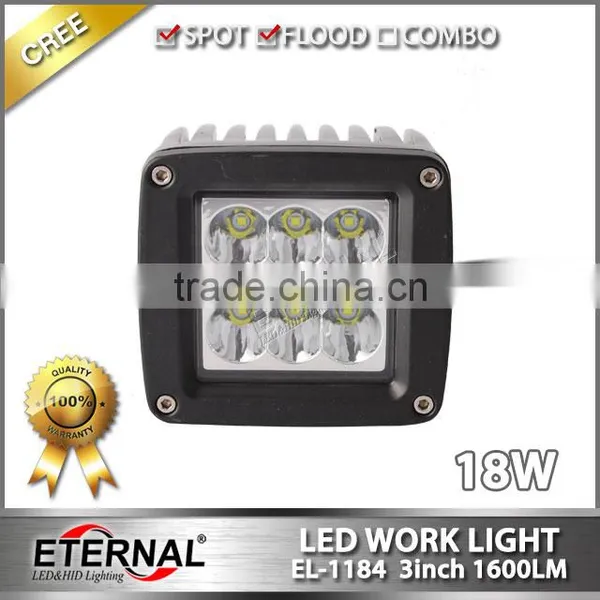 18W Cube Off-road Fog Light ATV Motorcycle Marine Headlight Dually Pillar A Spot Led Work Light photo-2