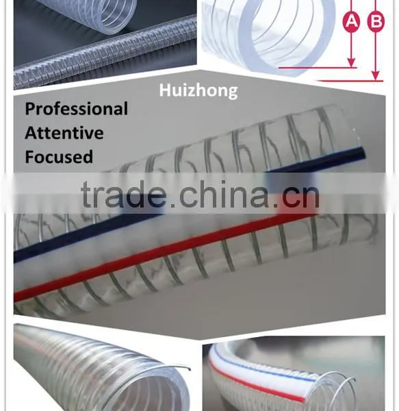 FOOD GRADE PVC SPIRAL STEEL WIRE REINFORCED HOSE photo-3