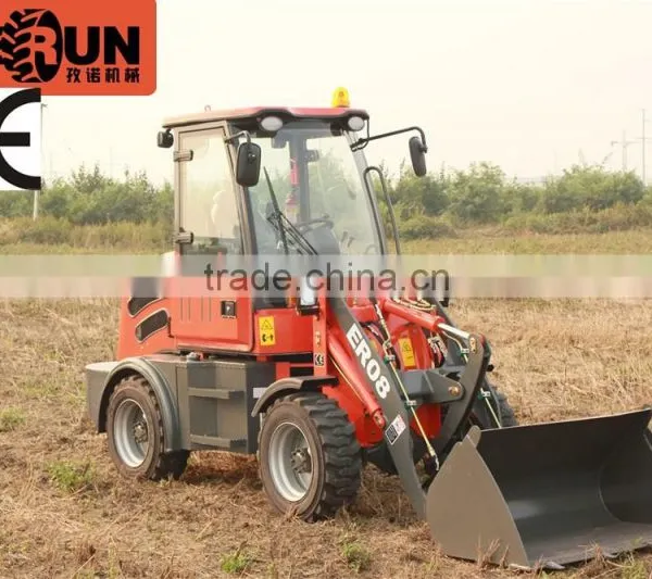 Everun ER08 Hydraulic Small Wheel Loader for Sale With 800KG Loading Capacity, Snow Blade and Overseas Service photo-5