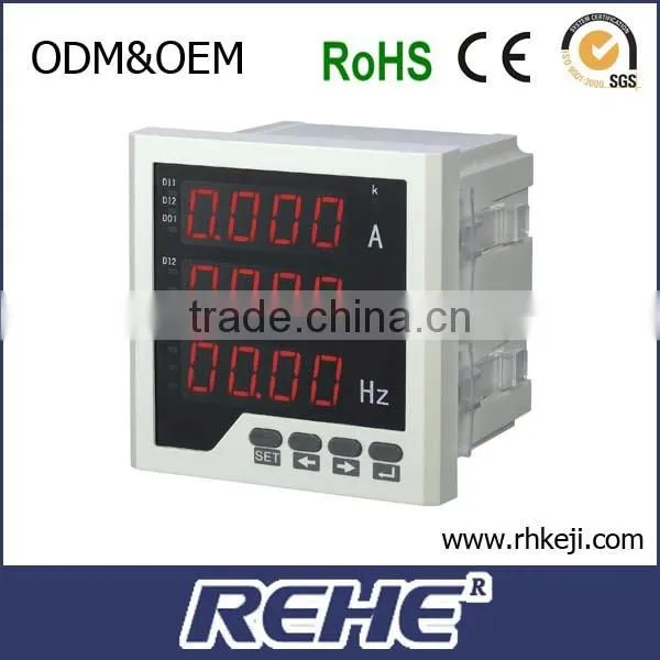 3 phase digital ammeter and voltmeter combination meter 96*96