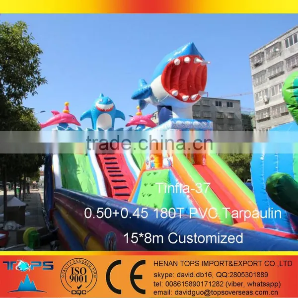 Inflatable Bouncer Shark Tale Undersea Tinfla 37 in PVC Tarpaulin Finding Nemo photo-3