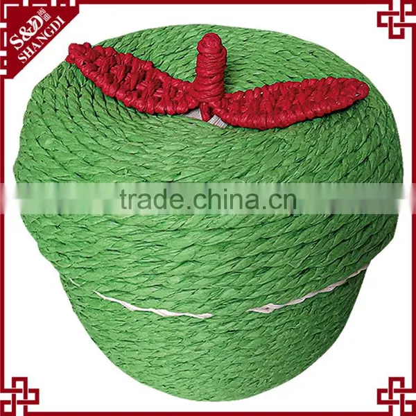 S.D Artisan 100% Woven Apple Shape Rattan Handmade Gift Basket photo-2