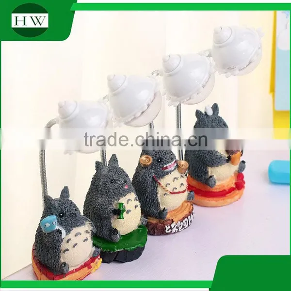 Plastic Resin Decorative Cartoon Totoro Eye Protection Battery Operated Led Study Reading Desk Table Touch Night Light Lamp photo-4