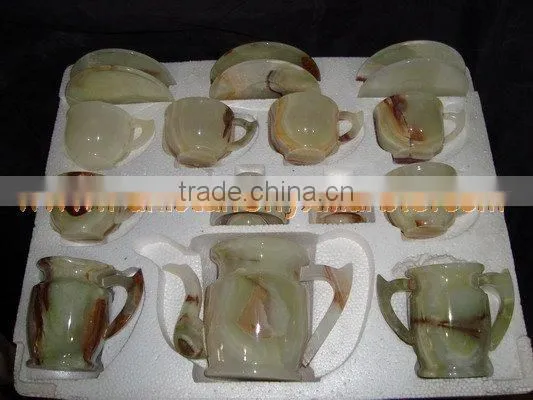 Buy Cheap NATURAL COLOR ONYX TEA SETS HANDICRAFTS photo-5