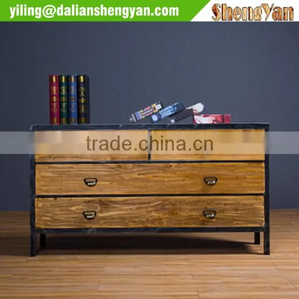 Wood&Metal Vintage 4 Drawers Chest, Cabinet photo-2