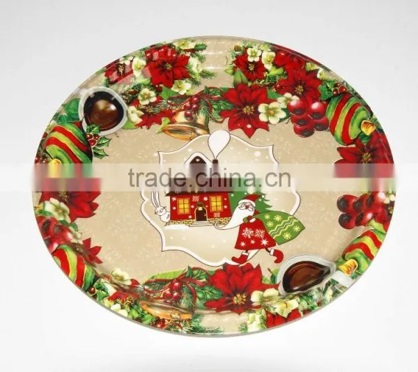 Wholesale Cheap Christmas Round Plate photo-3