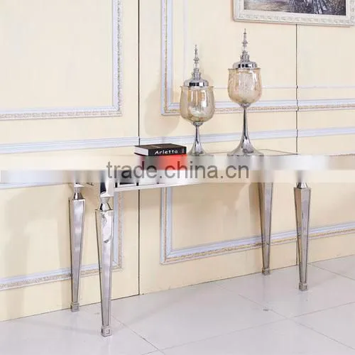 Long Size Frech Style Marble Console Table With Stainless Steel photo-3