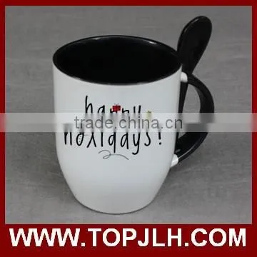 Unique Sublimation Double Color Special Coffee Mug With Spoon for Sale photo-5