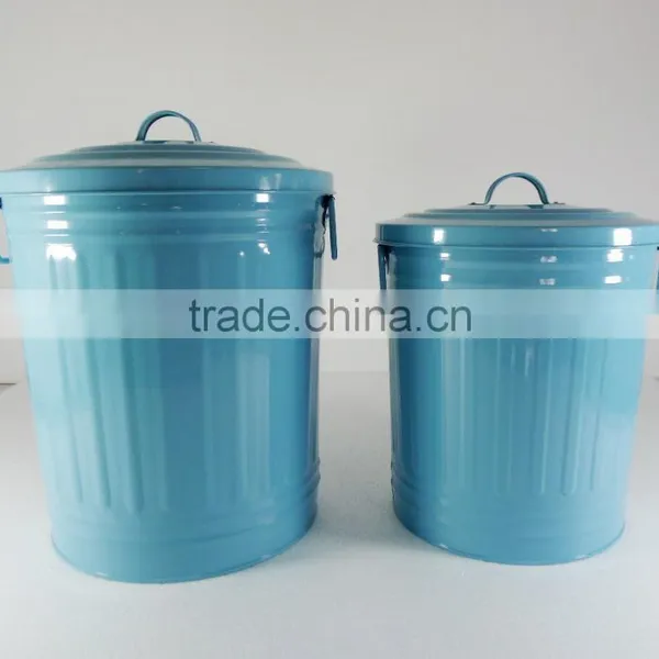 LARGE DOG FOOD CONTAINER Metal Pet Feeder Bin Steel Cat Food Can photo-2
