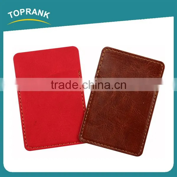Toprank Promotional Smart Pocket Rfid Blocking Sleeve Card Protector Leather PU Slim Credit Card Holder photo-2