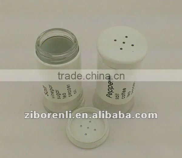 2 Pieces White Stainless Steel Coated Square Plastic Bottle Food Spice photo-2