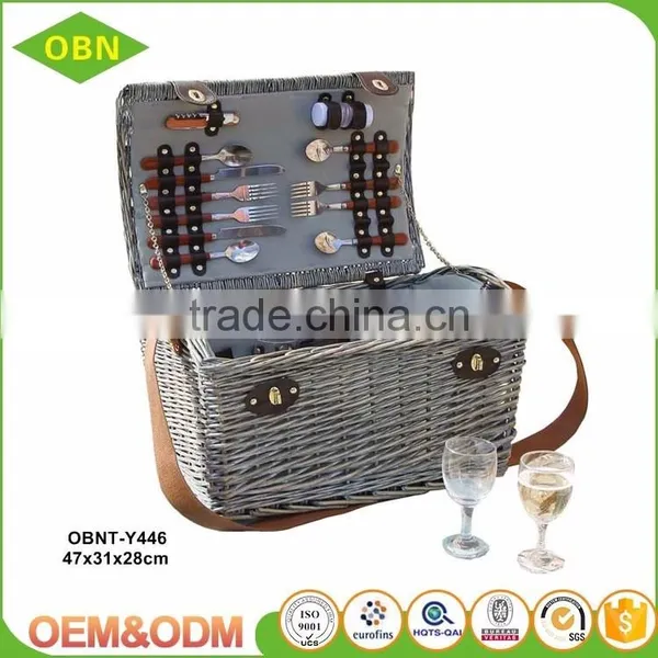 Wholesale High Quality Cheap Luxury Wicker Personalized Disposable Empty Mini Picnic Basket photo-1