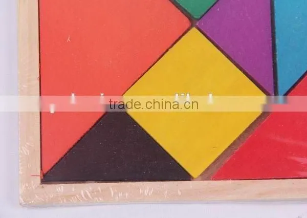 Educational Toy Colorful Wooden Jigsaw Puzzles/tangram Puzzle/seven-piece Puzzle Toy for Children photo-2