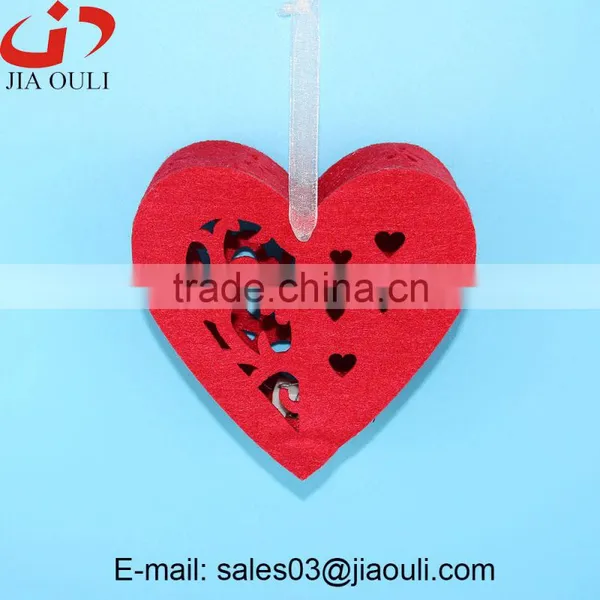 New Design Valentines Day Decorations With LED Non-woven Hanging Heart photo-4