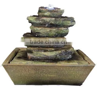 Cascading Rocks Tabletop Fountain With LED Lights photo-3