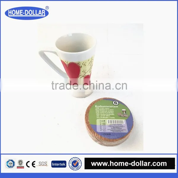 Eco-friendly Natural Round 6pcs Cork Hot Pad photo-5