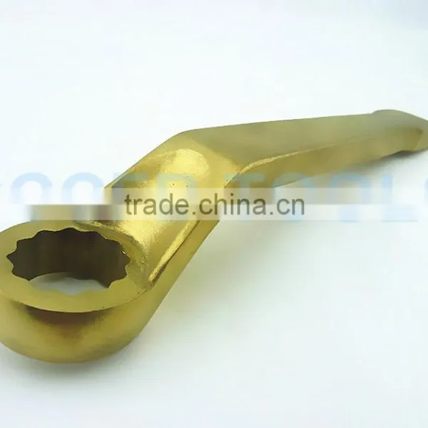 27mm Offset Striking Box Wrench Hammer Slogging Spanner Al-Br Non Sparking Hnad Tools photo-2