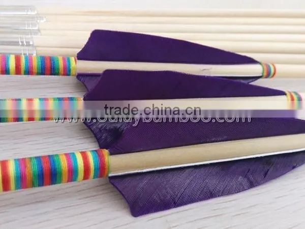 7.5mm~9mm Hunting Use Rainbow Type Cedar Purple Fletched Arrows For Archers photo-2