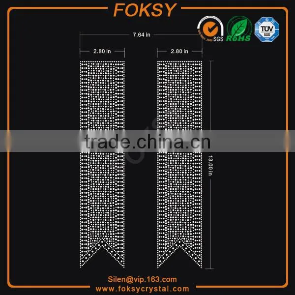 Sparks Cheer Bow Strips Hot Fix Rhinestone Transfers photo-6
