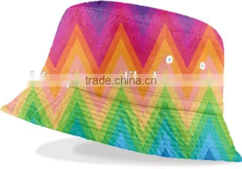 Flat Top Blank Floral Custom Tie Dyed Bucket Hat photo-3